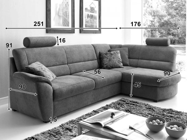 Rohová sedací souprava PANDORA 3