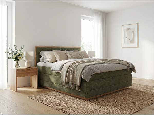 Postel boxspring s úložným prostorem PALMA III dub masiv