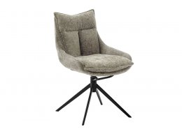 Jídelní židle PARKER S cappuccino, podnož kovová černá matná