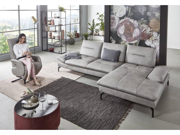 Kožená rohová sedací souprava PASADENA