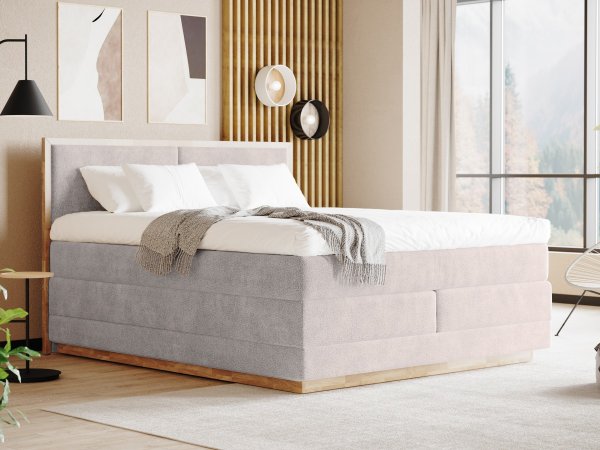 Postel boxspring s úložným prostorem PALMA III dub masiv