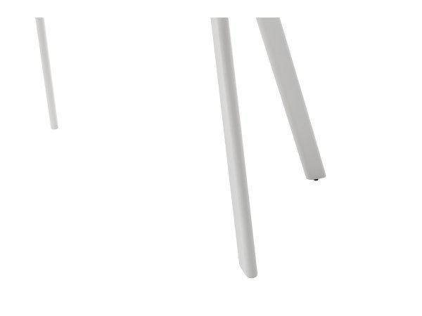 Rozkládací jídelní stůl PARENZO keramika bílý mramor, podnož bílá matná 140(180)x90