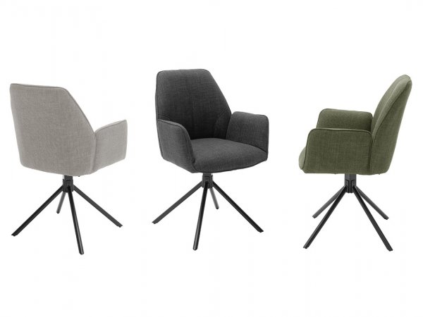 Jídelní otočná židle PEMBA s područkami olive