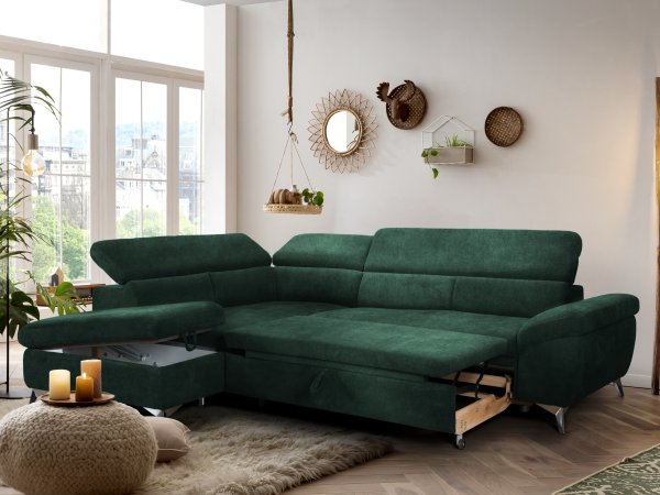 Rohová rozkládací sedací souprava PEARCY