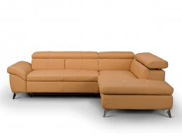 Kožená rohová rozkládací sedací souprava PEARCY
