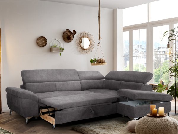 Rohová rozkládací sedací souprava PEARCY