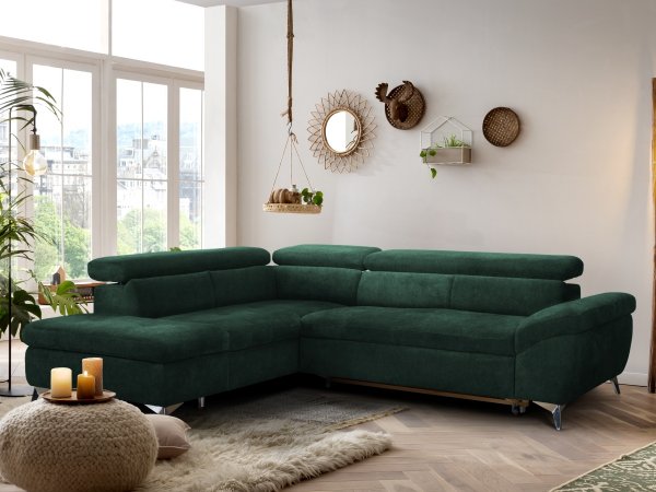 Rohová rozkládací sedací souprava PEARCY