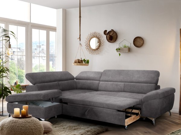 Rohová rozkládací sedací souprava PEARCY