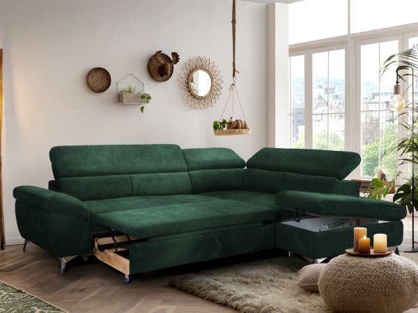 Rohová rozkládací sedací souprava PEARCY