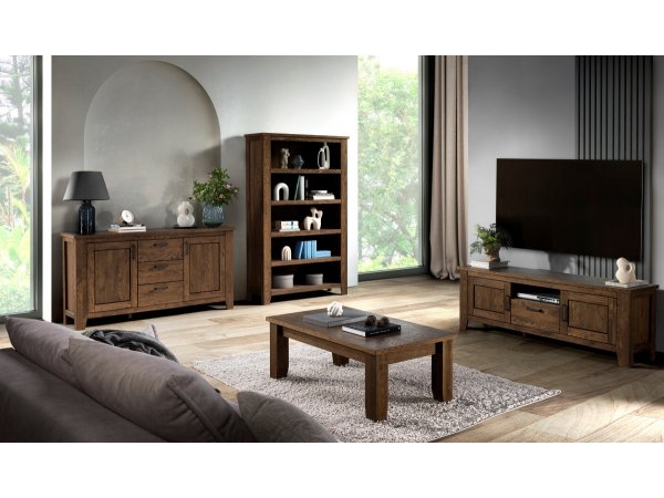 Komoda do obývacího pokoje PINEROLO typ 01 dub zastaralý olejovaný