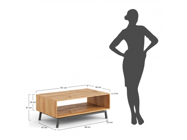 Dubový konferenční stolek LOFT