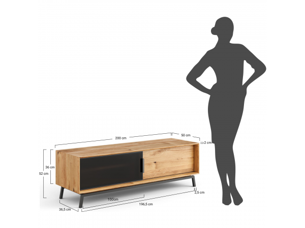 Dubová obývací sestava LOFT