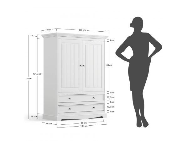 Skříň 2-dvéřová LUNO nízká