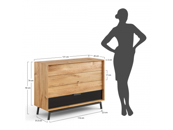 Dubová obývací sestava LOFT