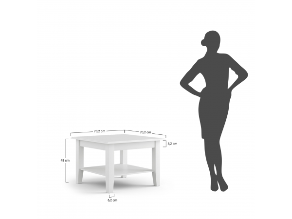 Konferenční stolek LUNO malý grafit/borovice