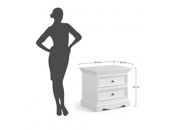 Noční stolek LUNO grafit/borovice