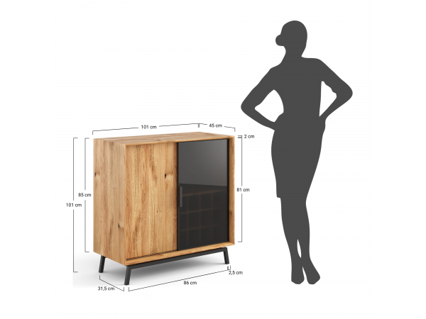 Dubová obývací sestava LOFT