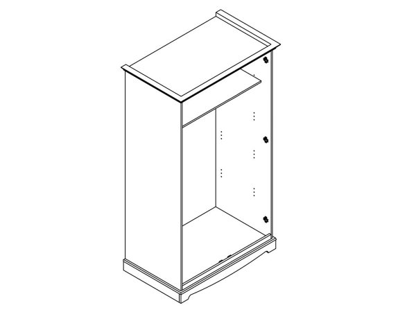 Šatní skříň LUNO 2-dvéřová bílá/ořech