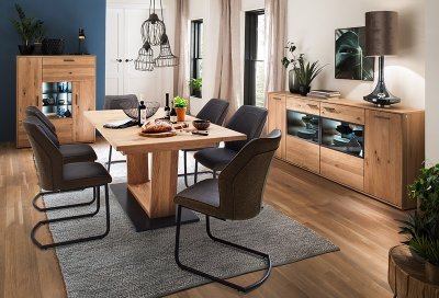 Nábytek do jídelny PORTLAND I dub sukatý bělený