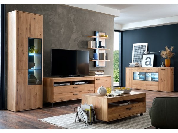 Konferenční stolek 65 PORTLAND dub bělený sukatý