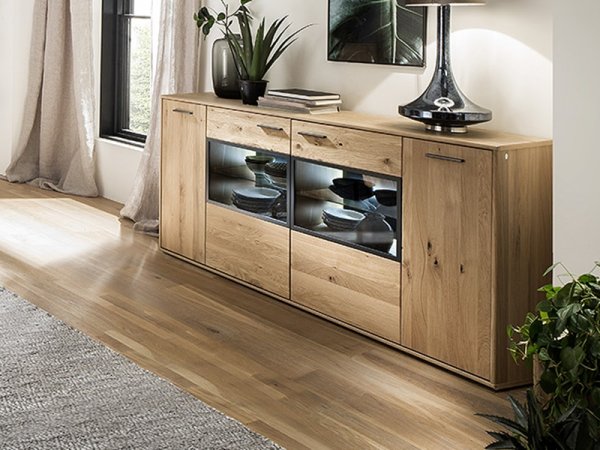 Komoda 01 PORTLAND dub bělený sukatý