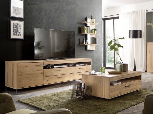 Nábytek do obývacího pokoje PORTLAND II dub sukatý bělený