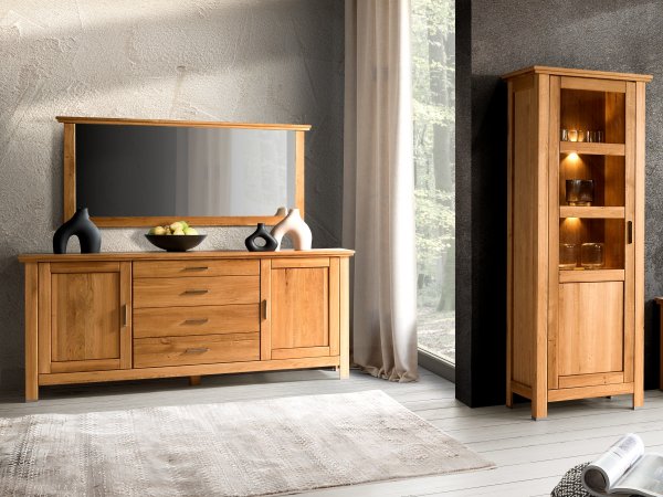 Dubová vitrína levá - PORTO typ 10