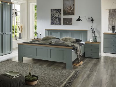 Postel MARLOW šalvějově zelená/dub bianco