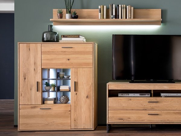 Komoda 20 PORTLAND dub bělený sukatý