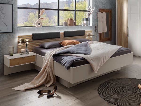 Ložnicová sestava NEVADA šedá/dub bianco