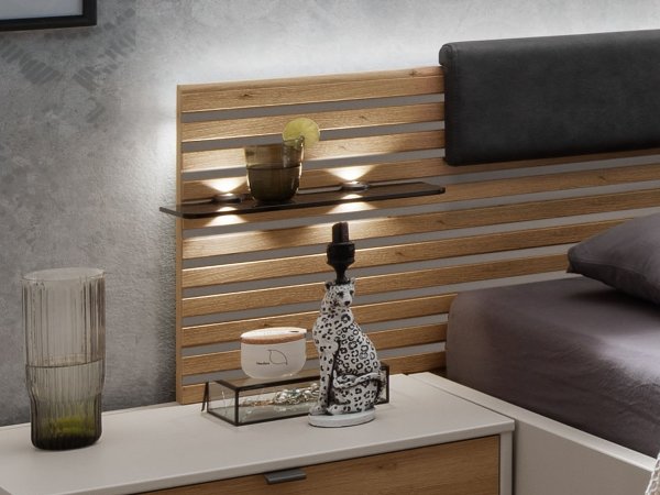 Ložnicová sestava NEVADA šedá/dub bianco