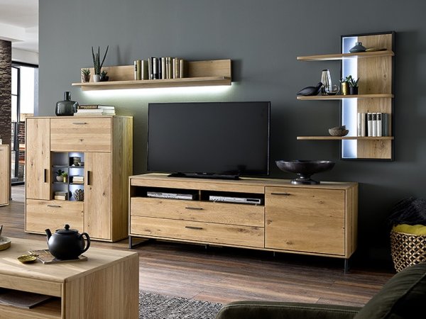 Nábytek do obývacího pokoje PORTLAND I dub sukatý bělený