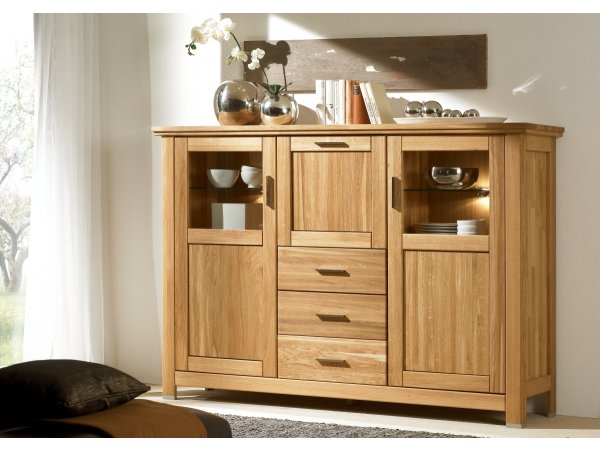 Dubová komoda s barem - PORTO typ 47