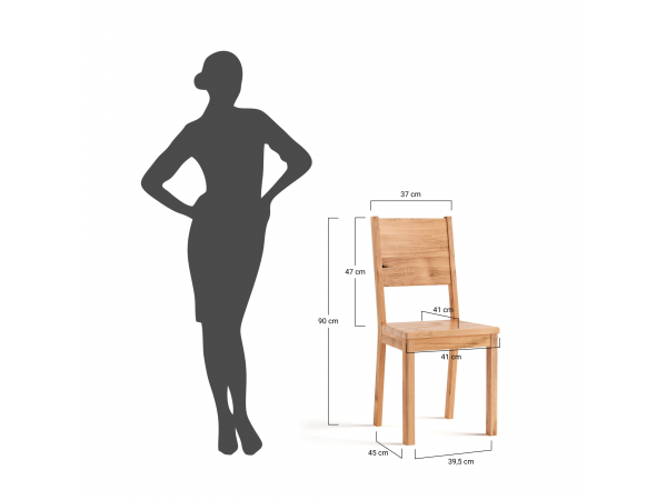 Dubová jídelní židle s černým sedákem RATO