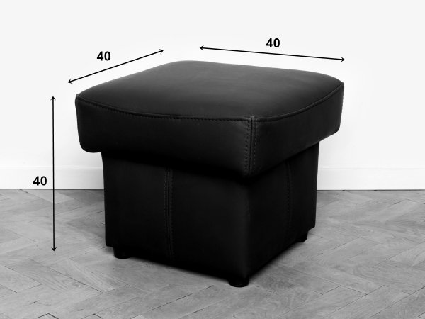 Kožený taburet 4 s úložným prostorem