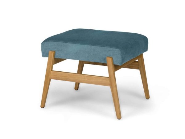 Houpací retro křeslo s dřevěnými područkami EGON