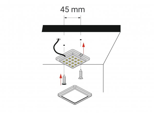 Stropní osvětlení do vitrín a regálů Quatro