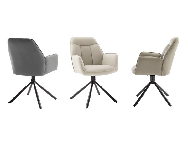 Jídelní otočná židle RAFAELA S s područkami, cappuccino