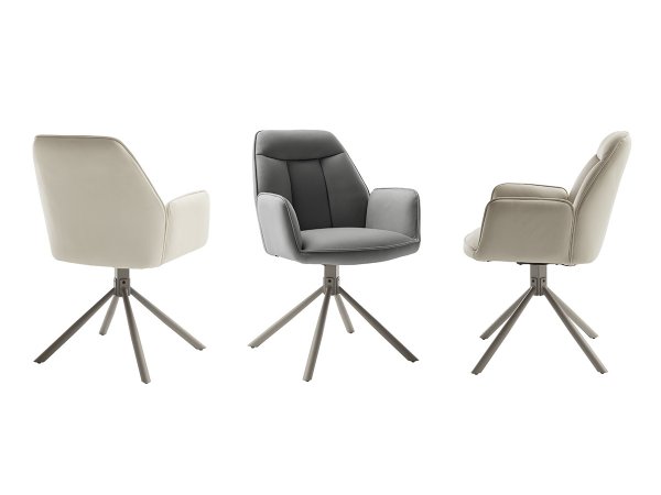 Jídelní otočná židle RAFAELA T s područkami, antracitová