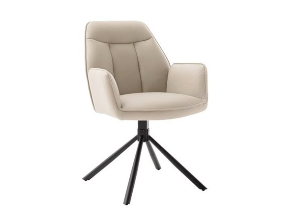 Jídelní otočná židle RAFAELA S s područkami,  krémová