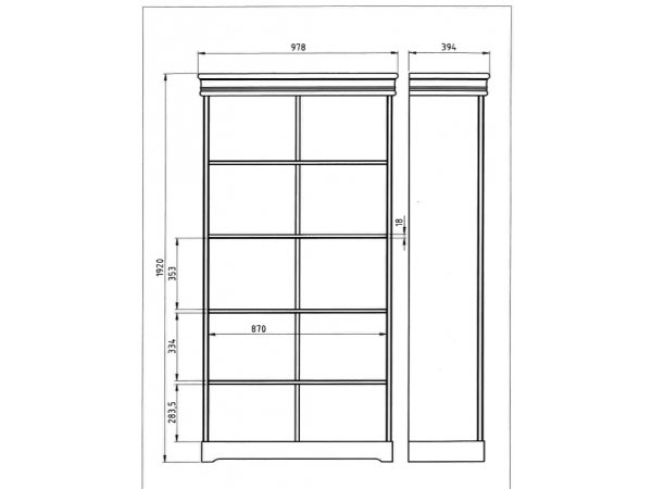 Regál KANIA z finské borovice