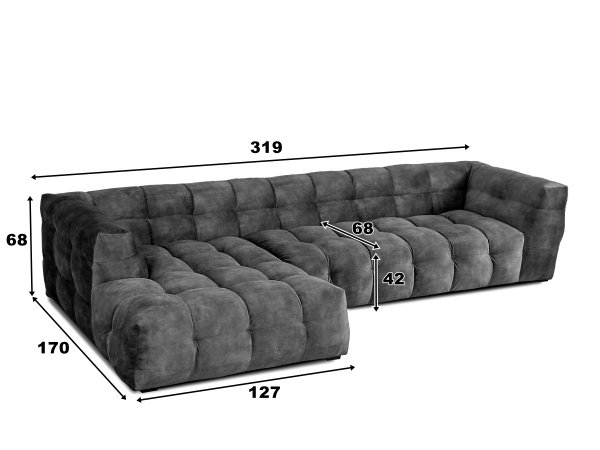 Designová rohová sedací souprava MICHELLE 2