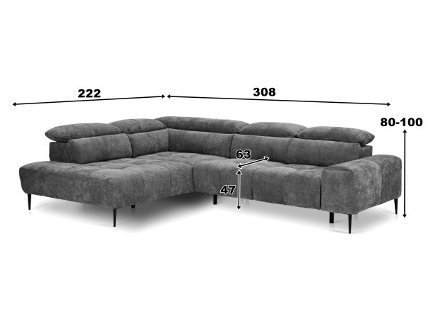 Rohová sedací souprava THEO 2