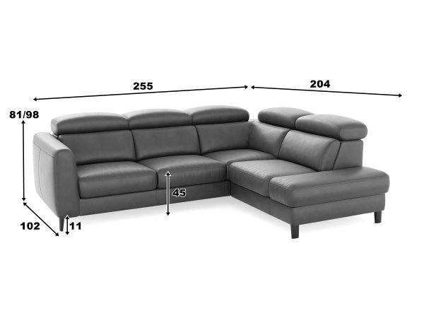 Rohová rozkládací sedací souprava NOLOST