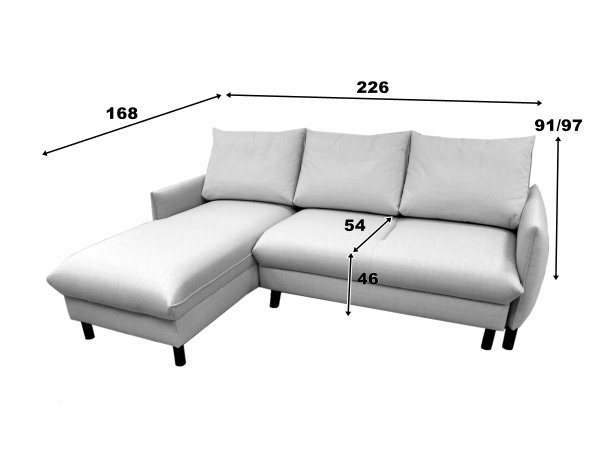 Rohová rozkládací sedací souprava FESTO