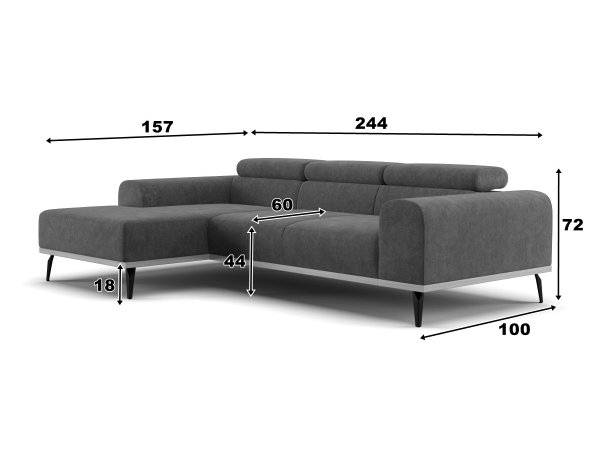 Rohová sedací souprava CARLO