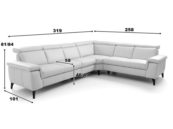 Kožená rohová sedací souprava LAVA 2.0