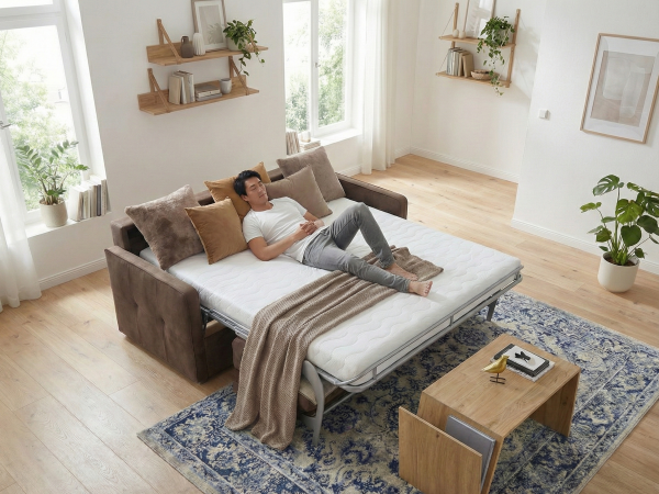 Rozkládací pohovka pro každodenní spaní SLIM