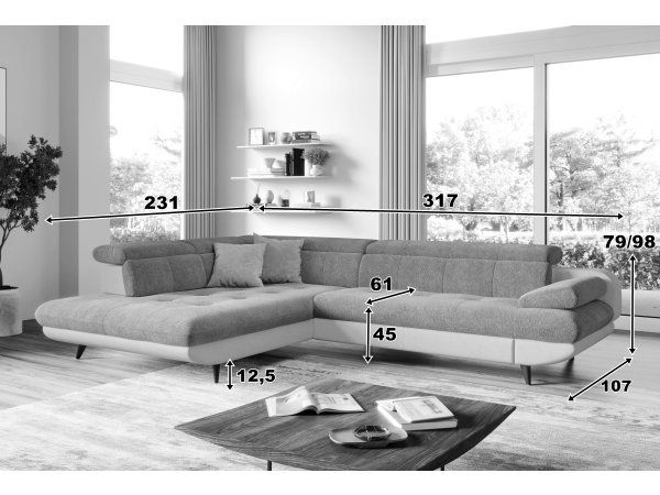 Rohová sedací souprava LIBRA