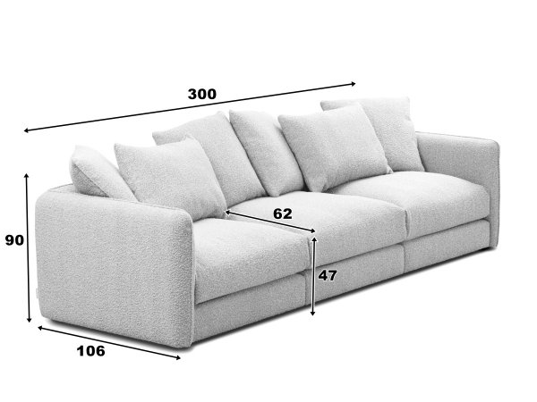 Luxusní pohovka 3-sed BELLA